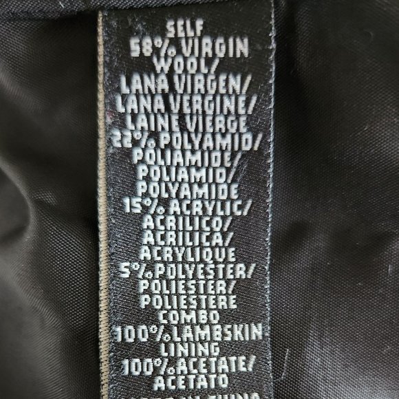 Tibi wool/ leather trim pockets herringbone high waist mini skirt Sz 6 - Picture 9 of 9